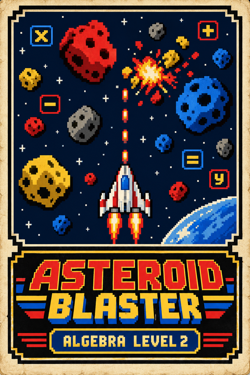 Asteroid Blaster Algebra Level 2